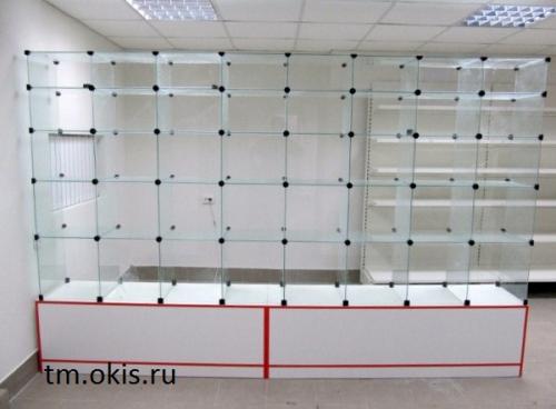 витрина из стеклянных кубов 28000 руб.